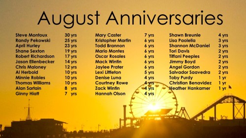 August 2018 Celebrations